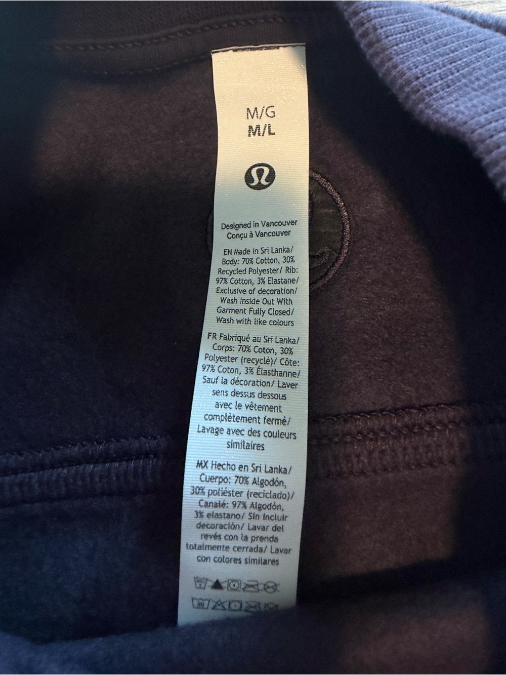(NWT) Lululemon Scuba Oversized Hip-Length Pullover Jewelled Hoodie M/L Purple - Picture 3 of 4